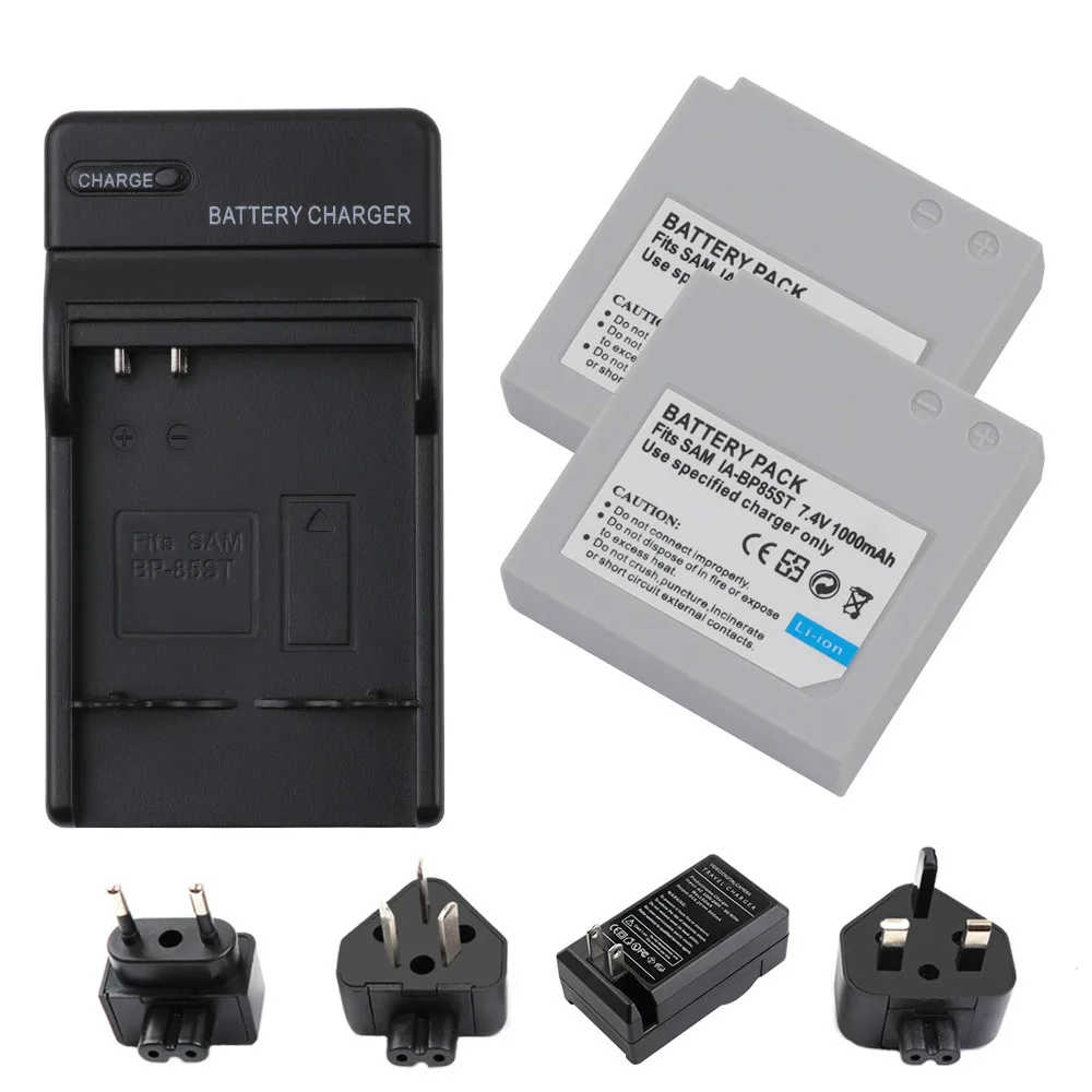 Günstig 2 Packs IA BP85ST Li Ion Batterie 7,4 V Batterie Ladegerät mit LED Für Samsung VP MX10 SMX F30 SMX F33 L20