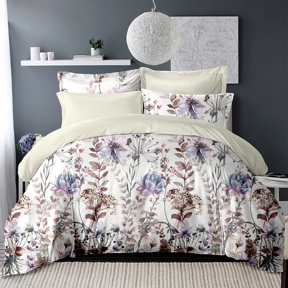 

3/4 pcs Flower Bedding set Noble Royal Bed set Bedsheet set Bedclothes