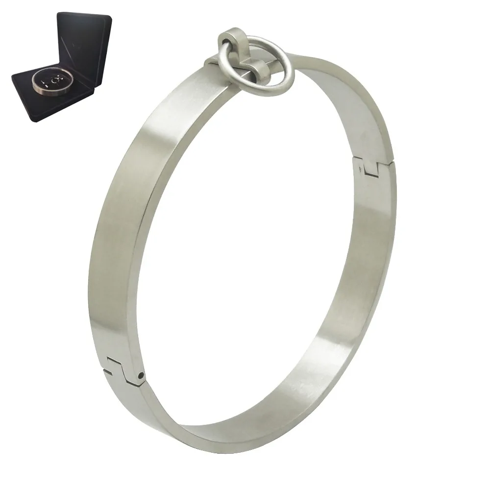 

Stainless steel lockable slave collar torque neck choker necklace bondage sets jewelry