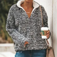 Winter Sherpa Fleece Sweater Turtleneck Fluffy Thick Fleece Zip Pullover High Quality Winter Warm Streetwear Women Coat Winter Sherpa Fleece Sweater Turtleneck Fluffy Thick Fleece Zip Pullover High Quality Winter Warm Streetwear Women Coat