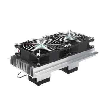 

12V Thermoelectric Refrigeration Cooling System Kit Cooler Double Fan