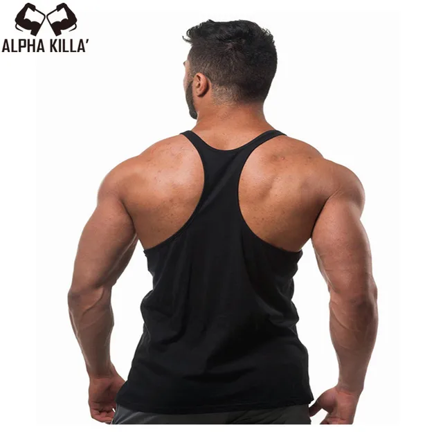 2018 New Golds gyms Brand singlet canotte bodybuilding stringer tank top men fitness T shirt muscle guys sleeveless vest