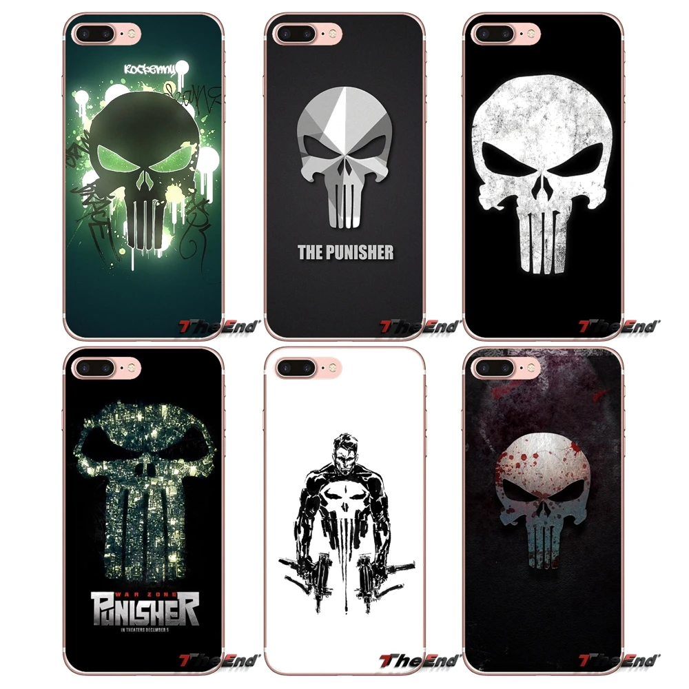 

punisher For Xiaomi Redmi 4 3 3S Pro Mi3 Mi4 Mi4i Mi4C Mi5 Mi5S Mi Max Note 2 3 4 Soft Transparent Cases Covers