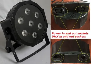 

4XLot Free Shipping Led Par Can 7X10W 4in1 RGBW Led Slim Par Light Strobe Laser DMX DJ Disco Home Entertainment Party Lights