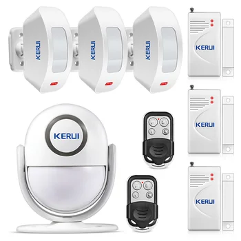 

KERUI P6 PIR Motion Detector Welcome Alarm Chime Alarm Wireless Security Alarm System Protection Supports External Speaker
