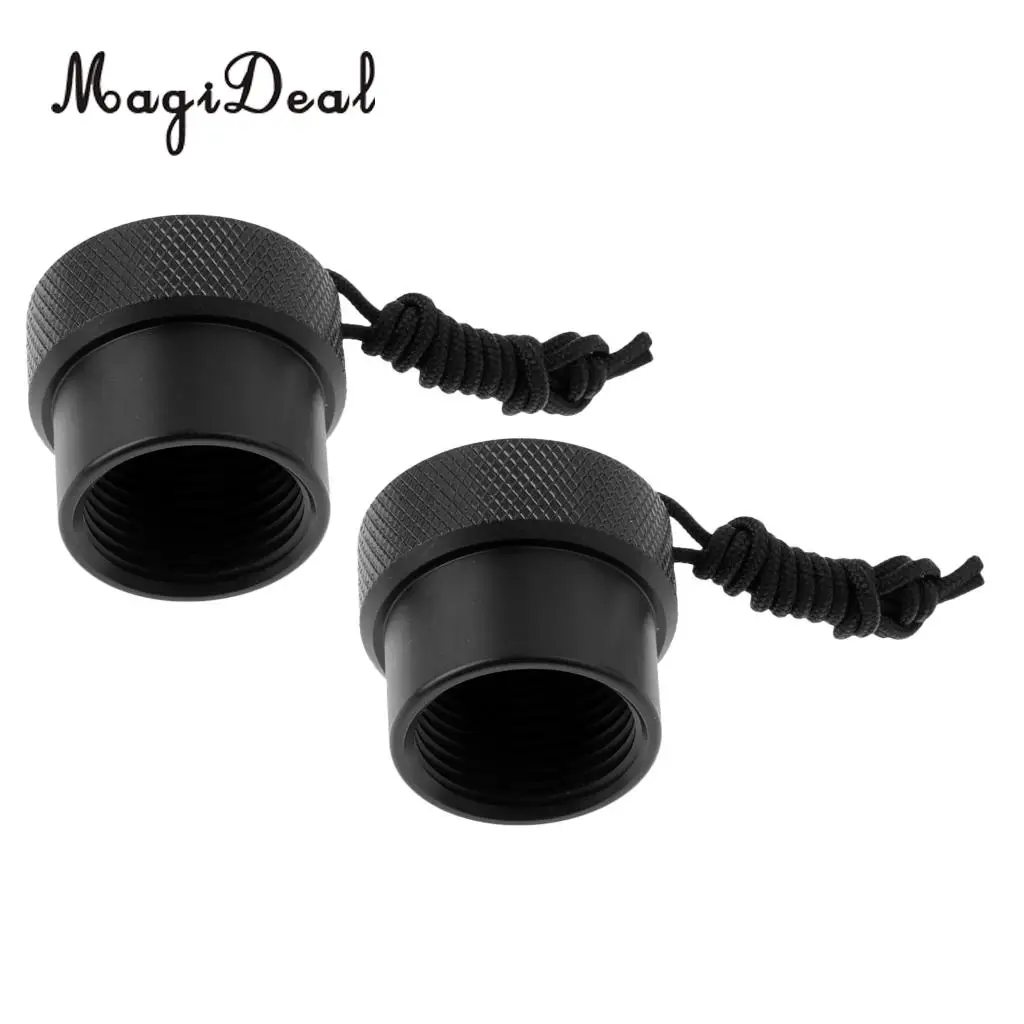 MagiDeal 2Pcs Durable ABS Scuba Diving Dive DIN Regulator Tank Valve Threaded Dust Plug Protector Cap Replacement Accessories