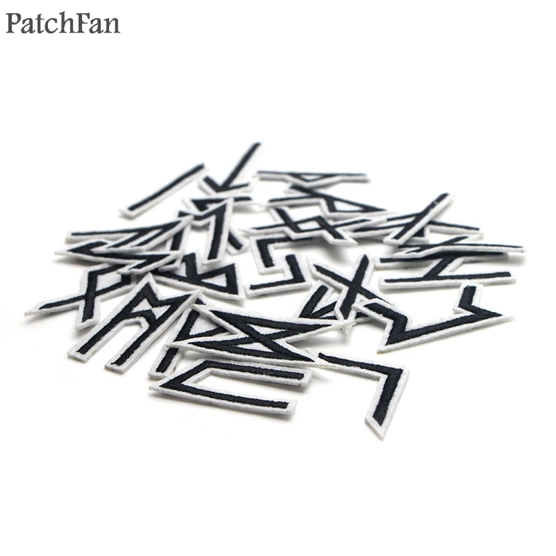 Patchfan руны викингов 24 шт. Вышитые заплаты para одежда аппликации для