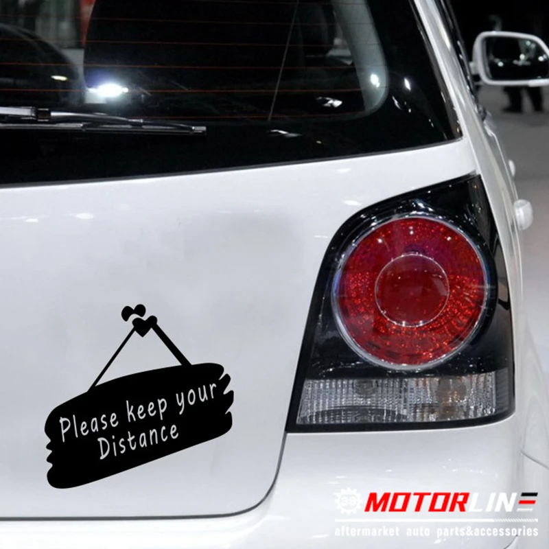 

Please Keep Your Distance Notice Board Decal Sticker Car Vinyl pick size color no bkgrd