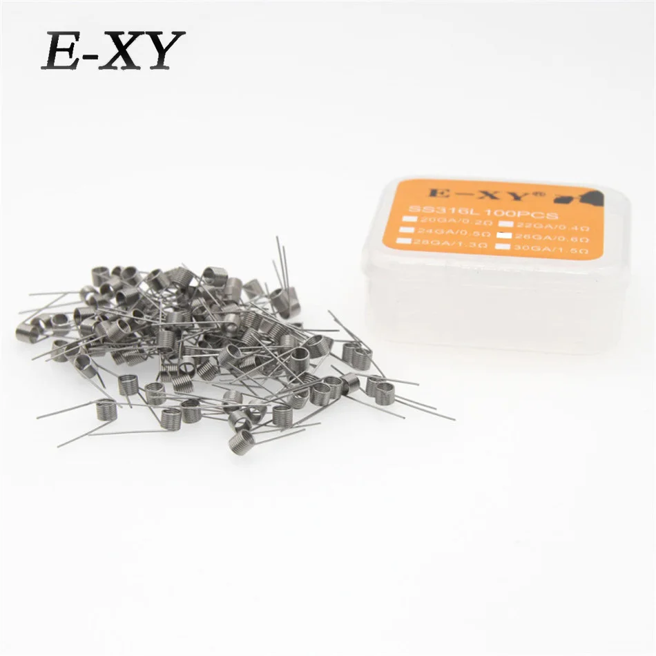 

E-XY SS316L Stainless steel High Density Prebuilt Coils Premade Coil for Electronic Cigarette Atomizer Heating Wire