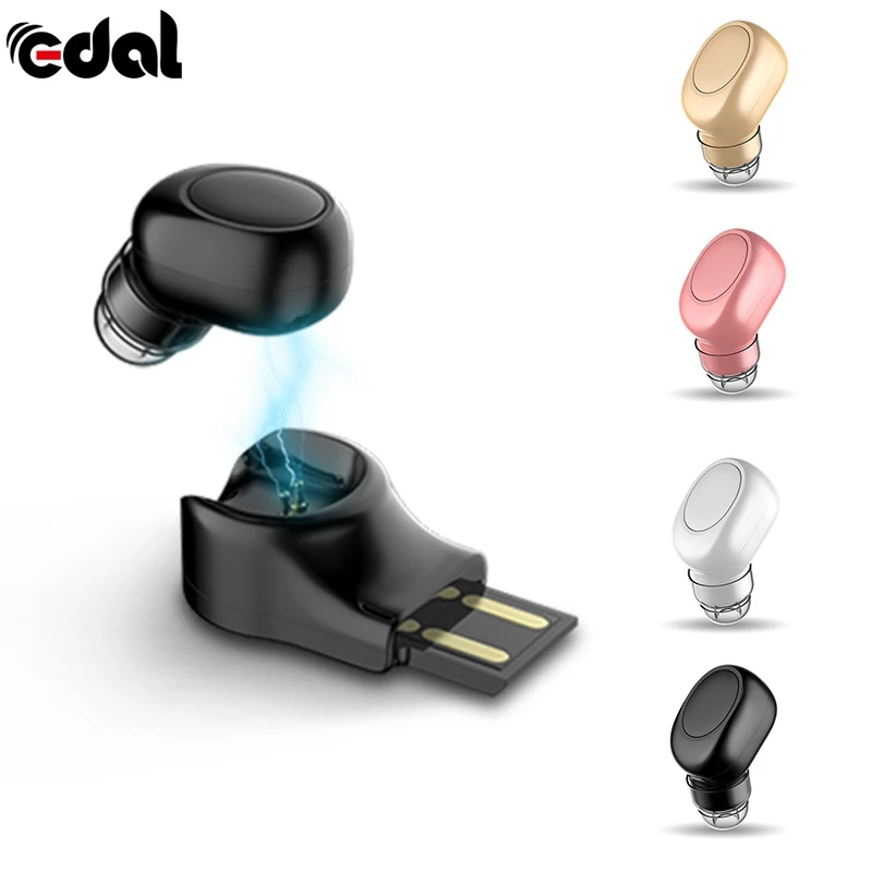 

EDAL Mini Wireless Bluetooth Headphone In Ear Earphone Headsets Magnetic USB Charger Earpiece with Mic for IPhone X For Xiaomi