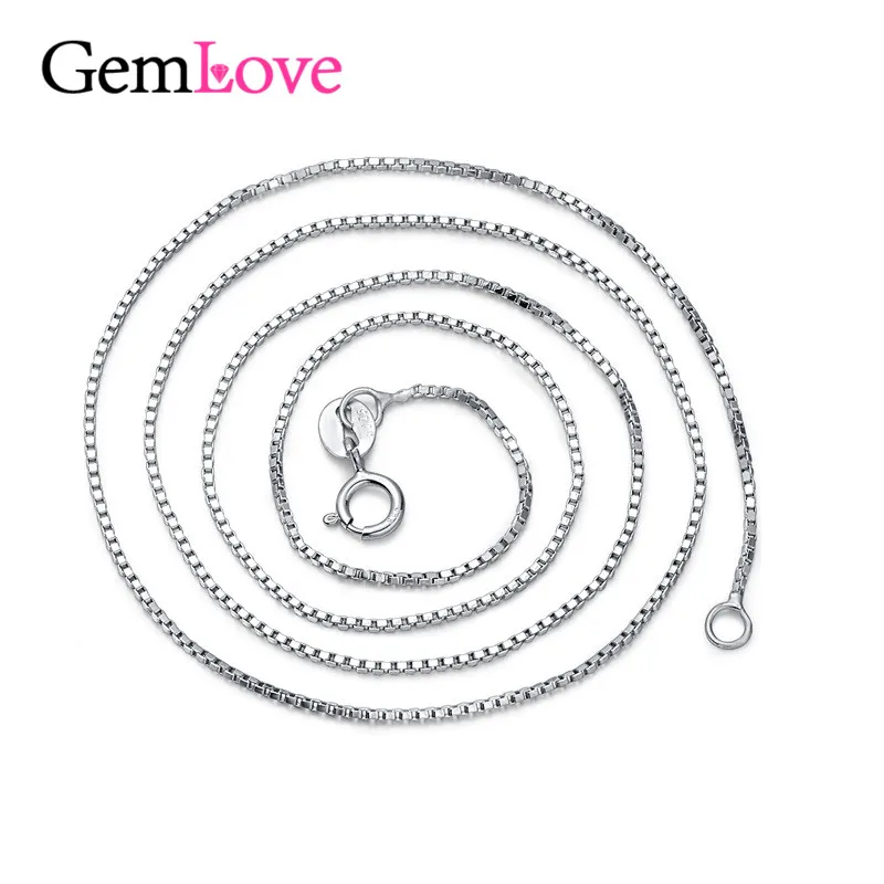 Gemlove 925 Sterling Silver Chains,Box Snake Chain, Twisted Singapore Chains, Rolo, Figaro, Rope