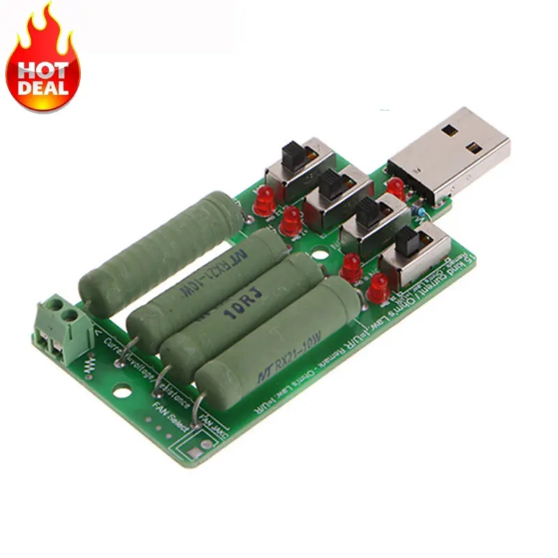 

USB Electronic Load Discharge Resistance Resistor Adjustable 15 Current Tester Drop Ship Support