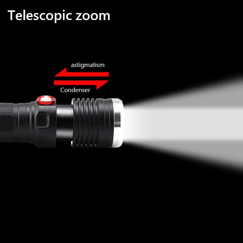 Портативное освещение zaklamp фонарь USB lanterna Zoom linterna CREE XM L2 водонепроницаемый 18650 или 26650 заряда батареи фонари