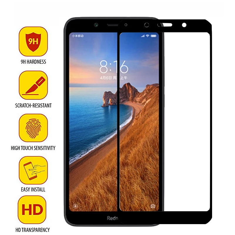 

For Xiaomi Redmi 7 A 7A Note 7 Pro note7 Tempered Glass Screen Protector Film On the For xaomi xiomi Hongmi ksiomi A7 7A redmi7a