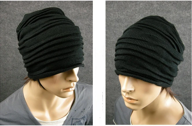 Шляпа шапка Gorros Зимняя однотонная Шерстяная Шапка-бини Kintted Skullies& Широкий берет-Боб Новинка Повседневная унисекс шерстяная акриловая skullcap