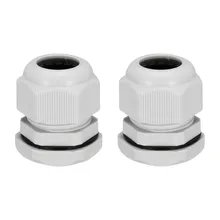 Uxcell белый 2 шт./лот PG29/PG21/PG16 пластиковый кабельный ввод Регулируемый Водонепроницаемый Разъем аксессуары Электрические соединения