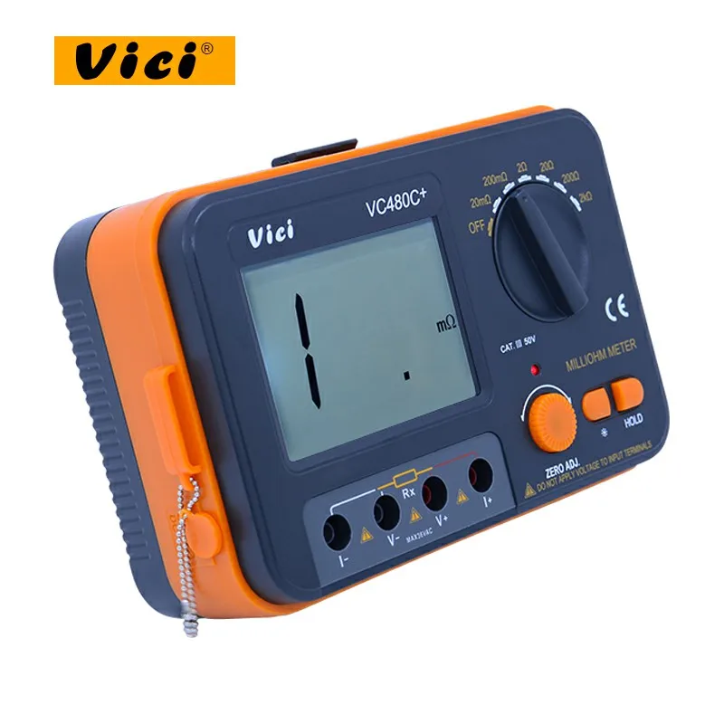 VC480C + 3 1/2 цифровой милли Омметр мультиметр с 4 проводами тест точность подсветка
