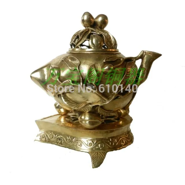 

Copper sandalwood incense burner stove Peach strange ideas Vaporizer copper ornaments with a base