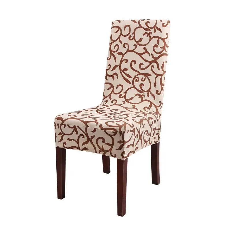 

JIAORUI Spandex Chair Cover Flower Printing Removable Chair Cover Big Elastic Slipcover Modern Kitchen Seat Case