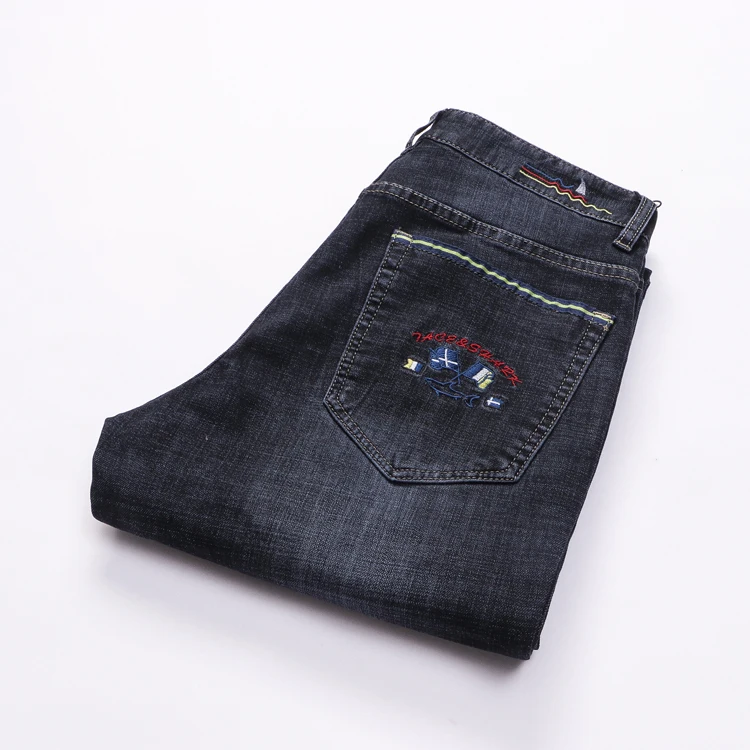 

TACE&SHARK jeans men 2018 new arrival fashion comfort embroidery pattern high fabric fitness freely trouser free shipping