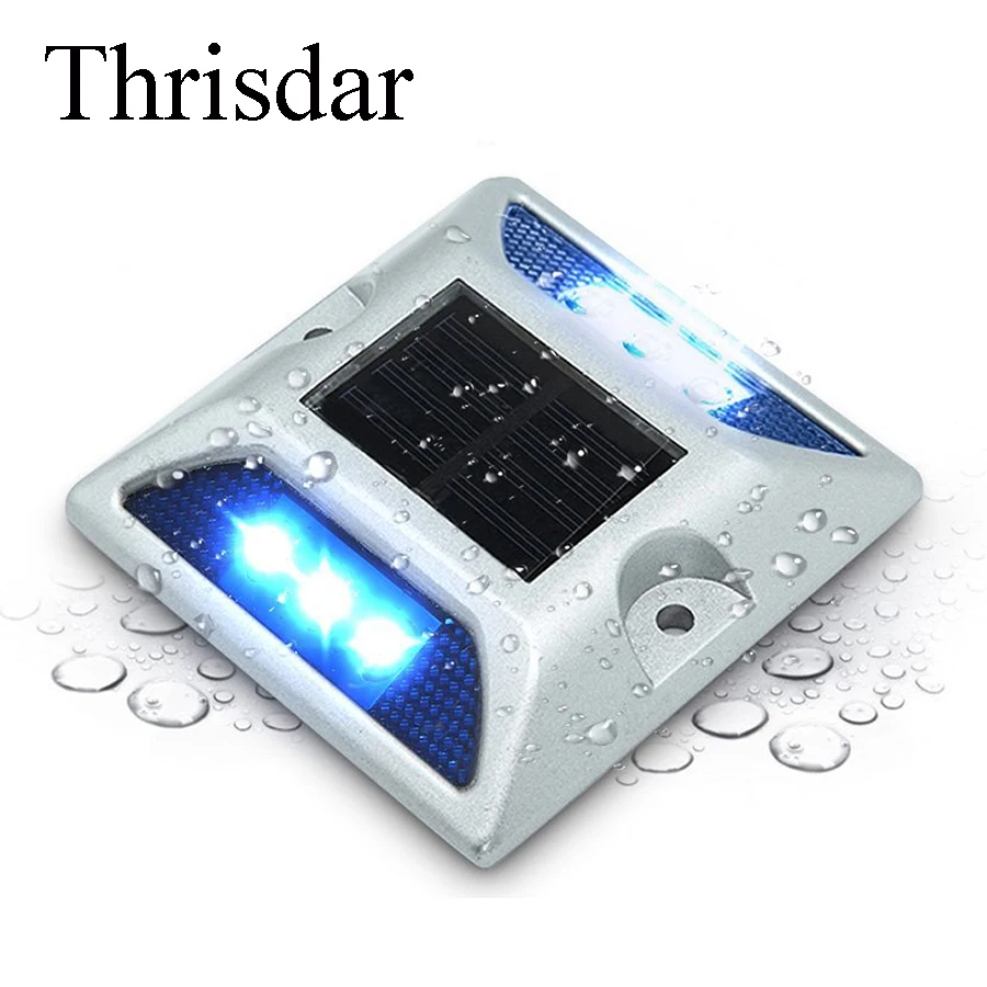 Kopen Thrisdar IP68 Waterdichte Solar LED Outdoor Ondergrondse Begraven Lamp Tuin Landschap Pathway Floor Deklicht