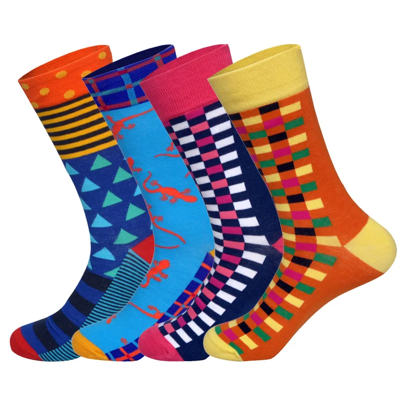 4 пар/лот, забавные носки для мужчин, 24 варианта дизайна, уличная мода, носки в стиле хип-хоп - Цвет: C25
