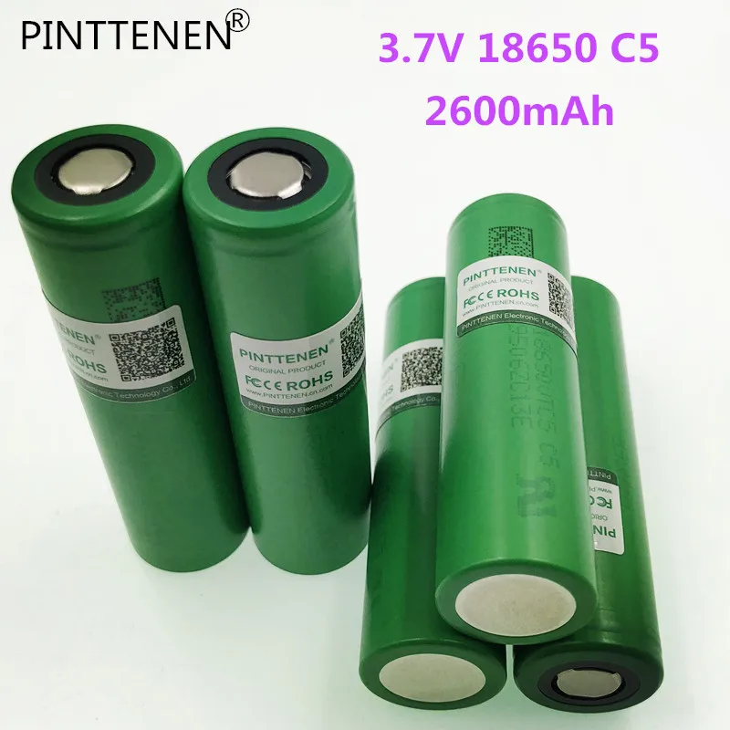 

New 10PCs PINTTENEN 100% Original 30A Discharging 3.7V US18650 VTC5 2600mAh Rechargeable Batteries For Sony 18650 Battery/E-Ciga