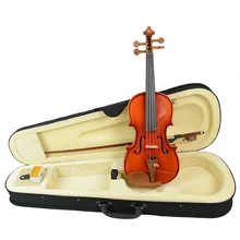 1/8 1/4 1/2 3/4 4/4 скрипки(ДВП) древесноволокнистой скрипка ель сверху скрипка клена 3/4 скрипка бант+ чехол