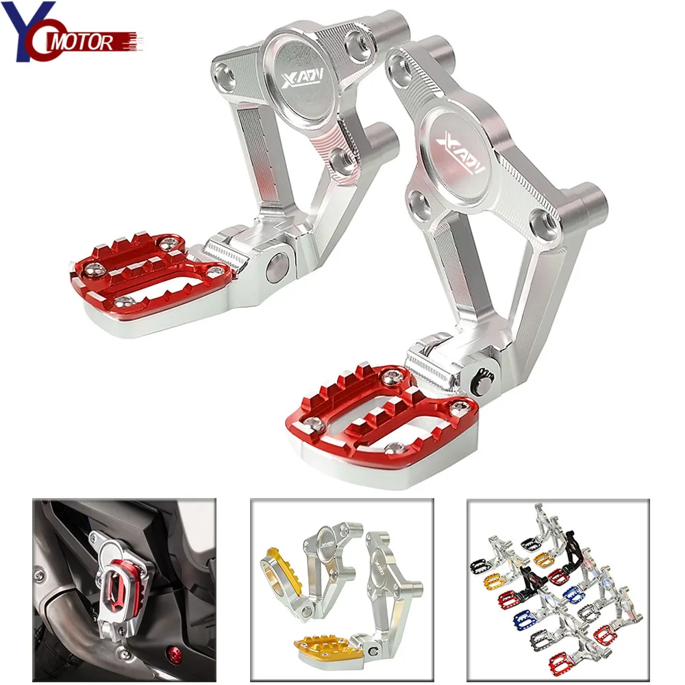 

X-ADV CNC Motorcycle Folding Rear sets articular footpeg Foot Pegs Footrest Passenger For HONDA X-ADV XADV X ADV 2017 2018