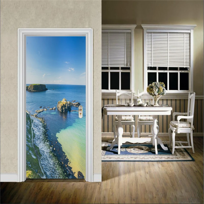 Download 2 Sheets Pcs Silent Seaside Landscape Art Door Picture Diy Beach Desktop Wallpaper Get Wallpaper 2 Sheets Pcs Silent Seaside Landscape Art Door Picture Diy Beach HD