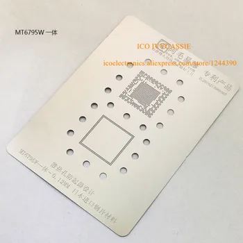 

MT6795W CPU RAM BGA Stencil Reballing IC Pins Heating Template Tin Plant Steel Net 0.15mm Thickness Anti Drum-up