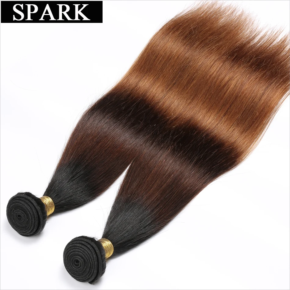 Spark Ombre Brazilian Straight font b Hair b font 1PC 3 Color 1B 4 30 Remy
