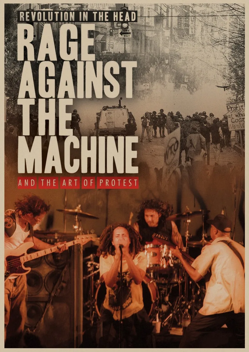 Rage Against The Machine Rap-металл, украшение для дома, крафт-бумага, кислота, рок-музыка, плакат, рисунок, ядро, настенная наклейка, домашний декор - Цвет: 1