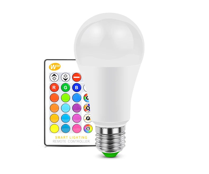 Bluetooth 4,0 с регулируемой яркостью Светодиодная RGB Лампочка 15 Вт AC85-260V Беспроводной Magic светодиодный лампа освещение для сцены музыки приложение Smart Life домашнего освещения E27-E14