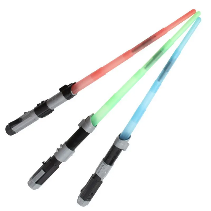 

3 colors 65cm Wars Weapon Telescopic LED Light saber Action Figure Toys Cosplay Light and Sounds Party Game Kids Gift