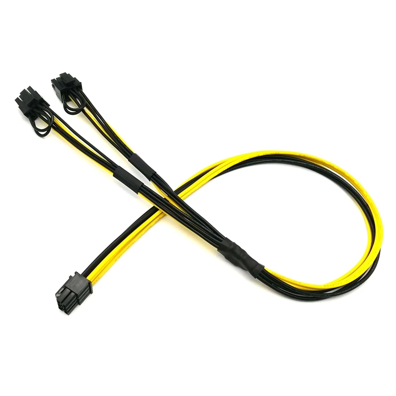 High Qulity UL 1007 16AWG 6Pin to Dual 6+2Pin Power Cable for Mining
