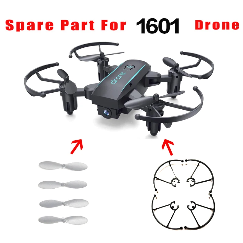 

Free shipping Propeller Blade for 1601 1601HW Mini Foldable RC Drone Quadcopter Pocket Helicopter Protective frame spare part