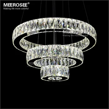 

Vintage Pendant Lights K9 Crystal Nordic home decoration Modern hanging lights 3 Rings Drop Lighting Fixture light hanglamp