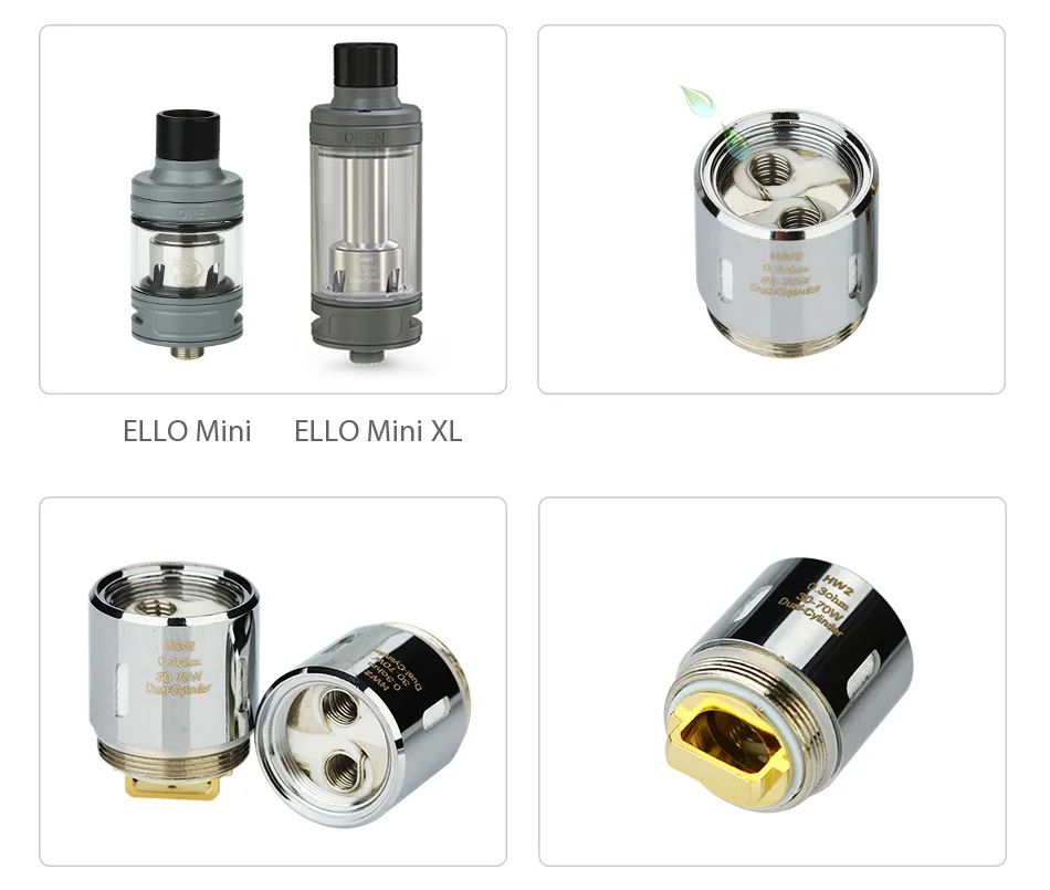 5pcs Eleaf HW2 Dual-Cylinder Head for Ello Mini 3