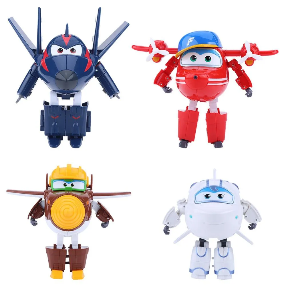 12CM Mini Super Wings Airplane Robot Plane Toy Animation Action Figure