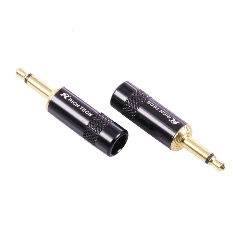 50pcs Mono jack 3 5mm 2 Poles Audio Connector 2Pins Audio Plug 3 5mm Jack Mono Headphone