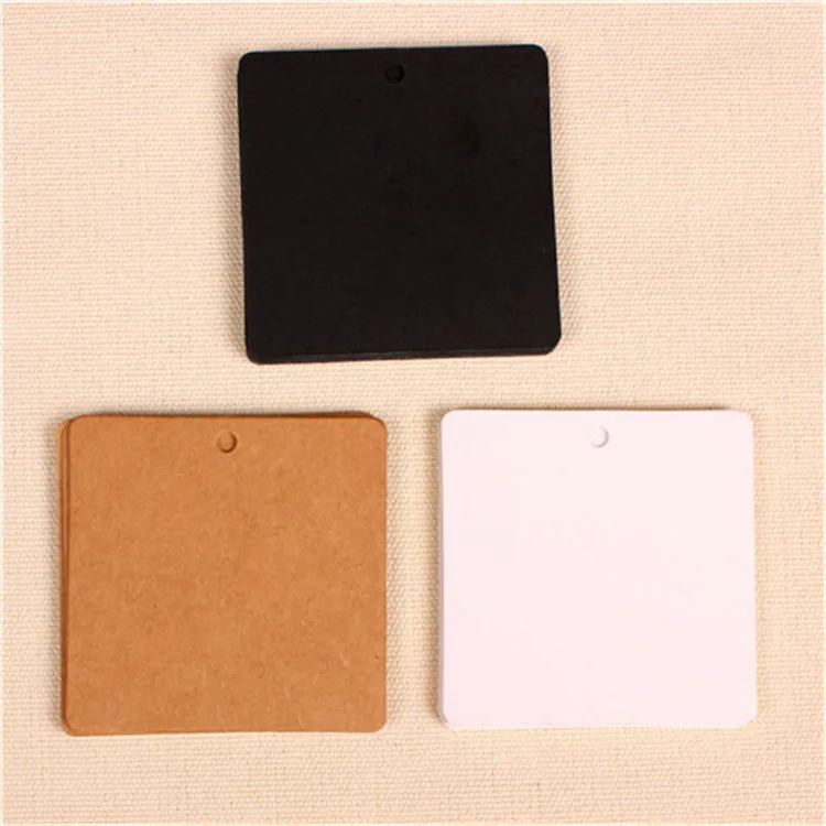 Wholesale 300pcs 6x6cm cardboard blank hang tag Gift Hang tag DIY/brown