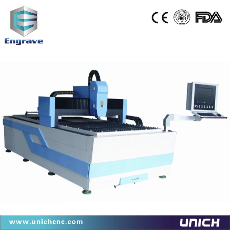 Unich china fiber 300w 500w 1000w laser cutting machine/table top laser