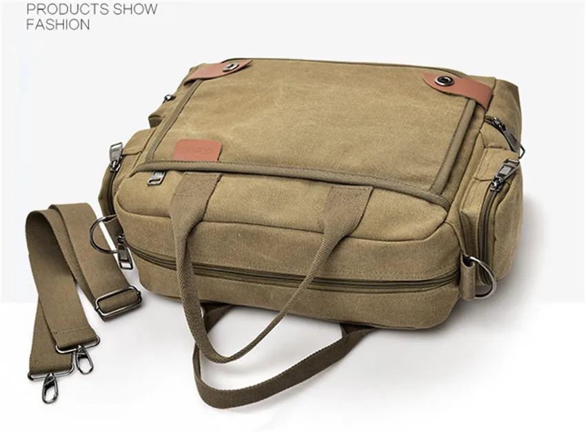 Мульти-функциональный холст Для мужчин мешок Single-сумка Бизнес Повседневное сумка-мессенджер для курьера Для Мужчин's Портфели