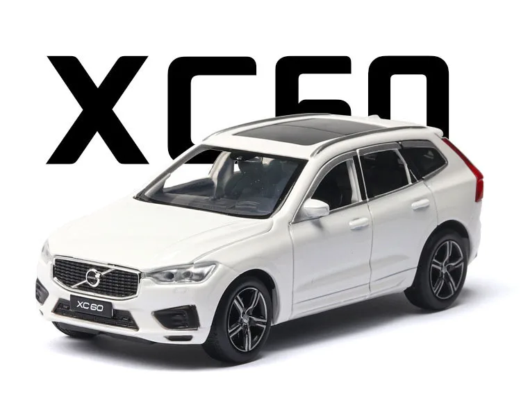 Новинка 1:32 VOLVO XC60 литая модель автомобиля литые под давлением и игрушечные машинки Детские игрушки для детей Подарки Игрушка для мальчика - Цвет: Белый