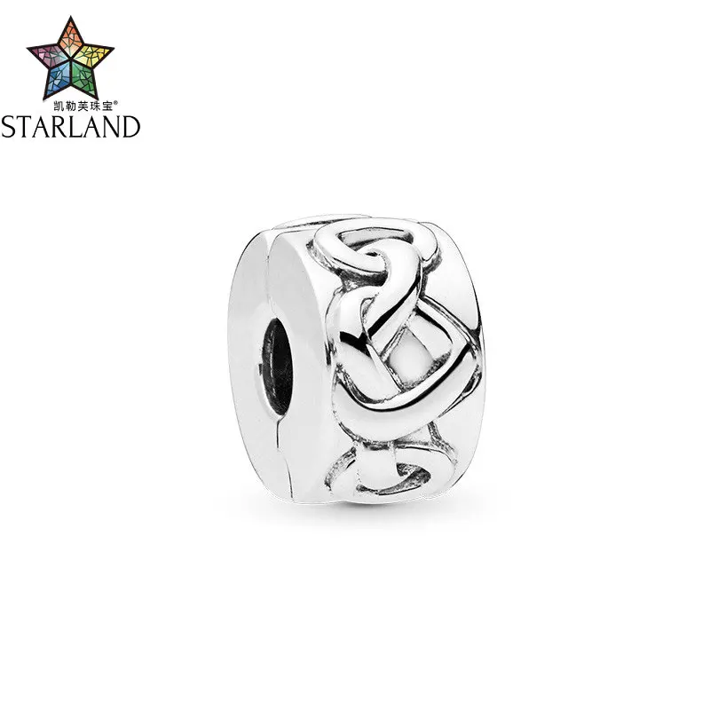 

Starland Fine 100% 925 Sterling Silver Elegance Clip Charms Serpentine Bead for Bracelet Original DIY Beads Authentic Jewelry