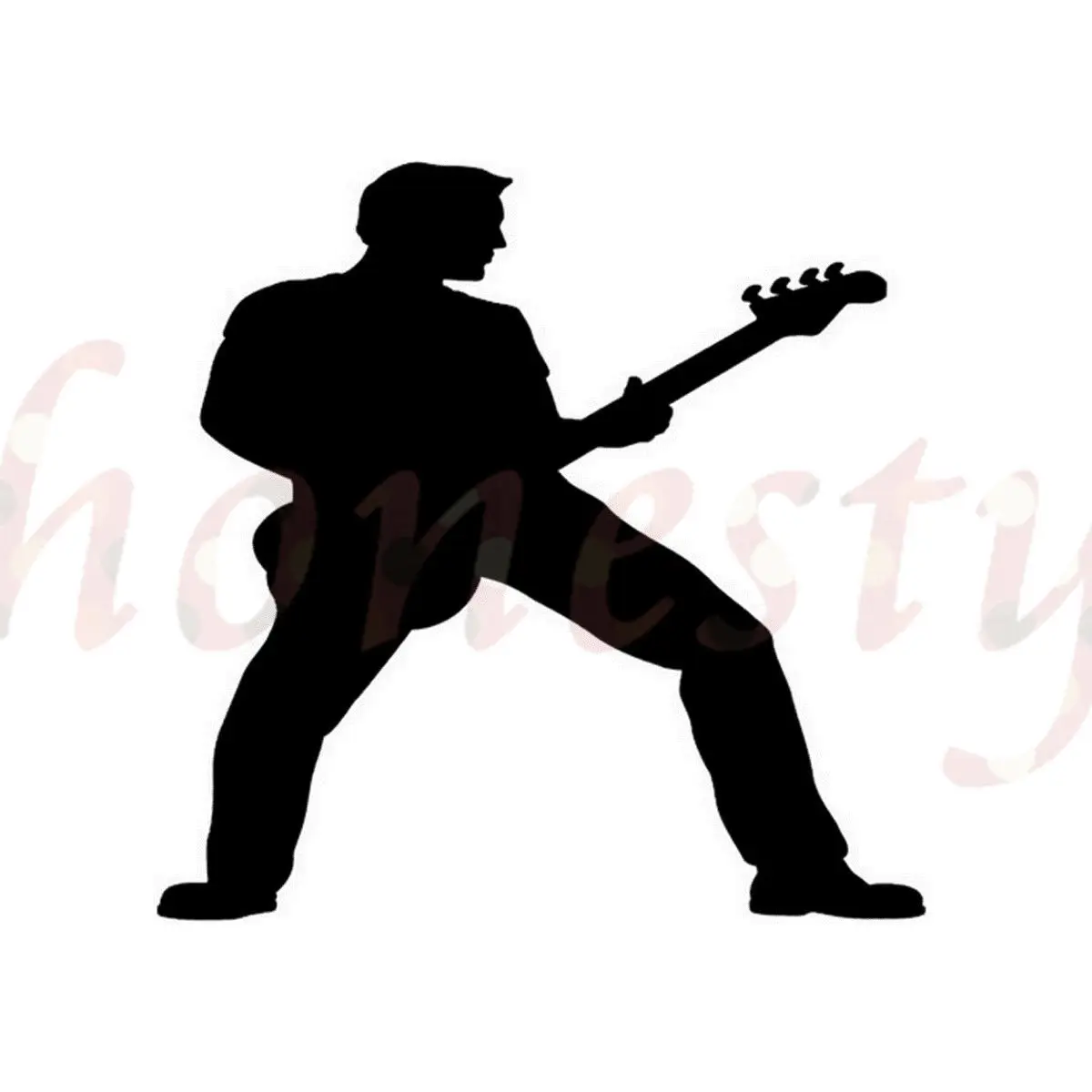 Play Guitar Car Stickers Window Glass Laptop Wall Bumper Door Home Van