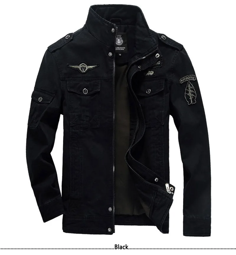 Мужская куртка в стиле милитари размера плюс 5XL 6XL, осенняя хлопковая куртка-пилот, армейская мужская куртка-бомбер, зимняя мужская куртка