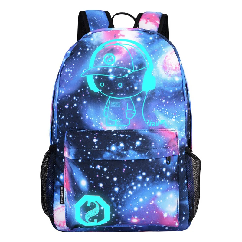 Baratos Mochila De la escuela masculina mujeres para adolescentes 2018 Oxford tela mochila moda coreana portátil luminosa impresión escuela bolsa