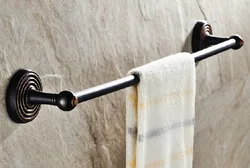 Black Oil Rubbed Brass Wall Mounted Bathroom Towel Single Bar Rail Rack Holder Bathroom Fitting aba126